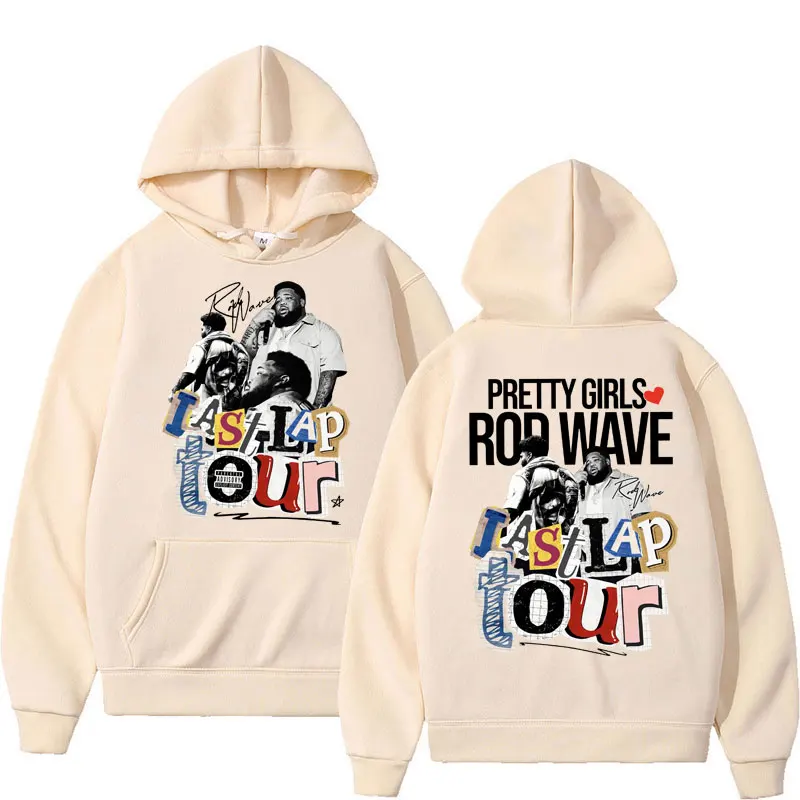 Vintage Rod Wave Last Lap Tour 2024 Graphic Hoodie Men's Hip Hop Gothic Fashion Oversized Sweatshirt Fleece Harajuku Streetwear