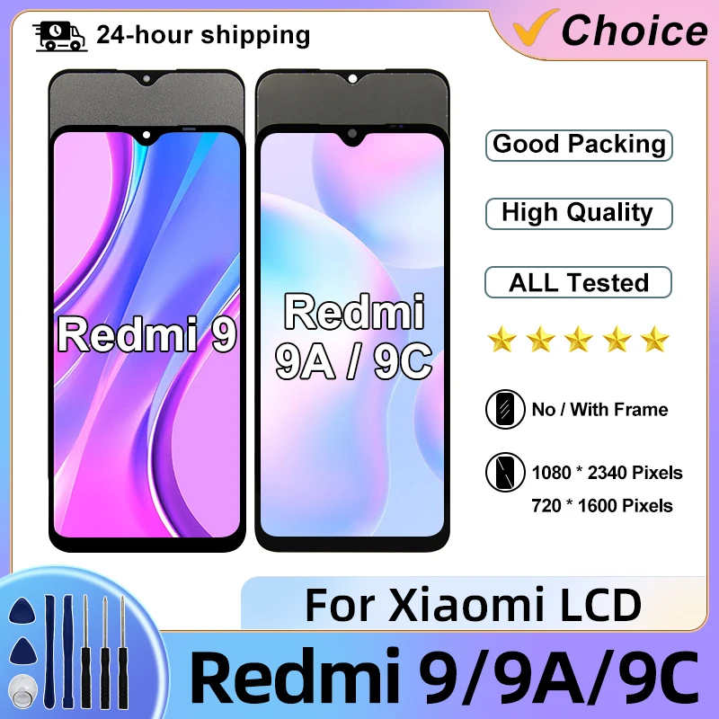 Dla Xiaomi Redmi 9A Wyświetlacz LCD 9C M2006C3LG Ekran dotykowy Digitizer Dla Redmi 9 LCD M2004J19AG M2004J19C Części zamienne