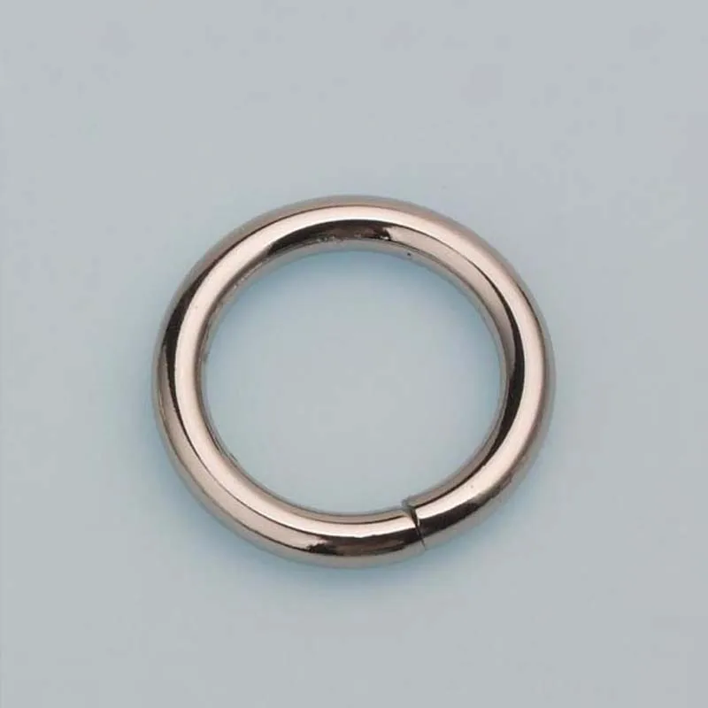 30pcs 5 colors Non-welded round rings inner 2.5cm 1 Inch alloy O-ring for bags straps belts connect parts