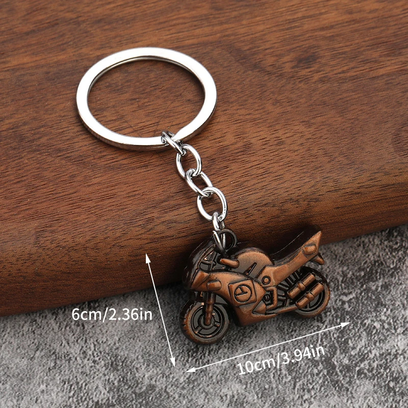 1PCS Motorcycle Pendant Key Chain Portable Zinc Alloy 3d Craft Keychain Car Interior Accessories Car Key Holder Durable Keychain