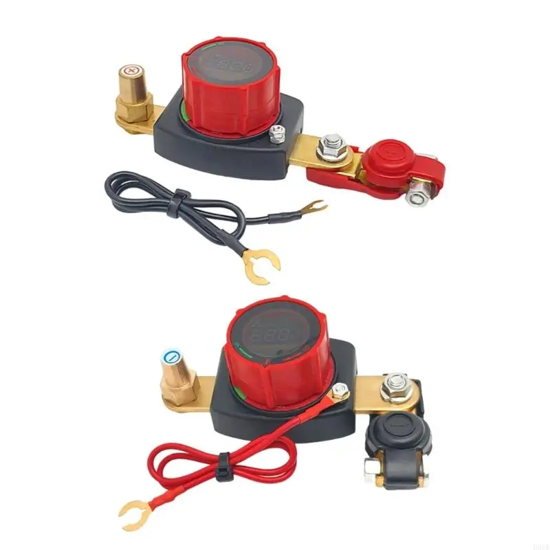 

12V to 24V Rotatable Adjustable Battery Disconnect Switches Featuring Built in Voltmeter for Motorcycle Car Truck and H9EE