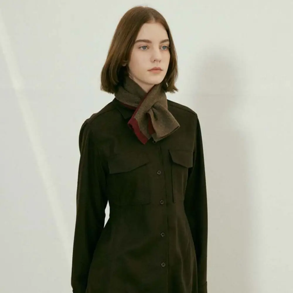 New Fashion Cashmere Scarf Double-sided Winter Women's Cross-Knit Scarf Korean Lady Neck Wraps Warm Woolen Neckerchief