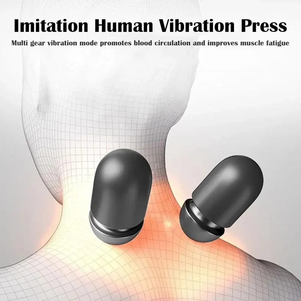 Neck Massage Pillow Electric Massage Hot Compress Vibration Massage Cervical Pillow Relaxing Sleeping Memory Foam Spine Support view 4
