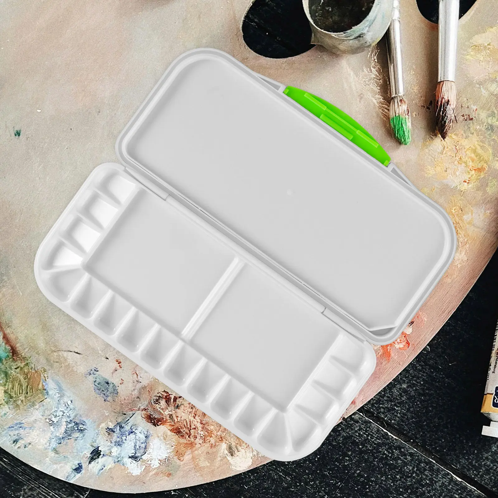 Plastic Acrylic Watercolor Pigment Box Plastic Paint Mixing Tray For Gouache Artist Christmas Art Supplies Lightweight