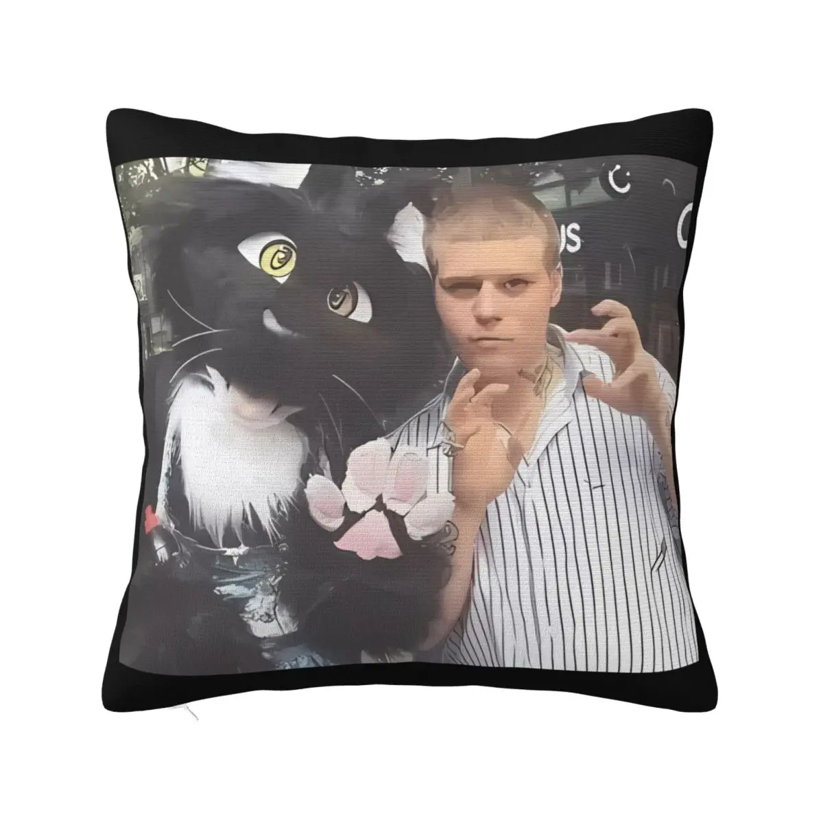 Yung Lean With A Furry Cushion Home Decor Items Cushion Cover 45*45 Pillow Case Pillow Cover