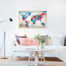 Diamond World Map 5D DIY Mosaic #5