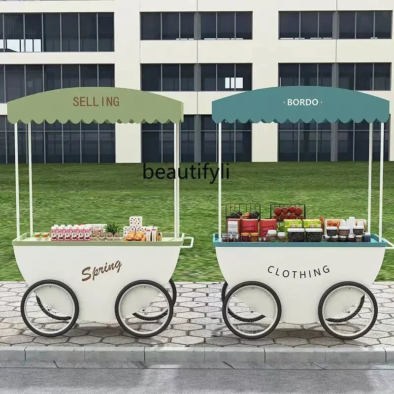 A32 cqyCommercial Street Float Street Sales Plaza Stall Dining Car Movable Trolley
