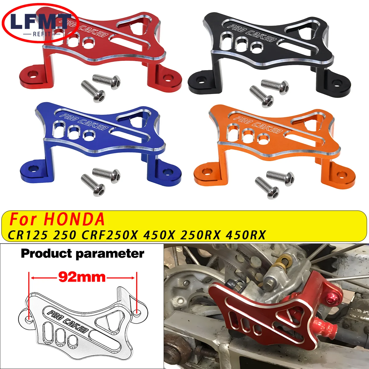 

Motorcycle Accessories Rear Brake Disc Guard For Honda CR125 CR250 CRF250R 450R 250X 450X 250RX 450RX 450L 2002-2023 Dirt Bike