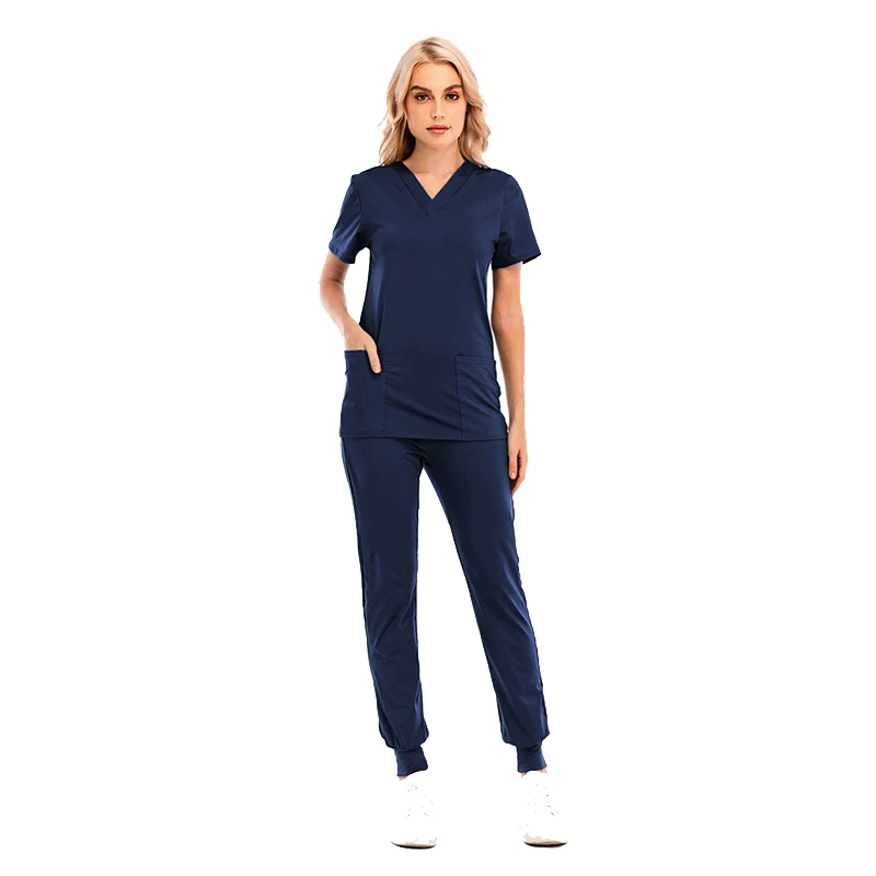 High Quality V-Neck Scrub Sets Hospital Medical Uniforms Dental Clinic Spa Workwear Overalls Doctors Surgical Gowns