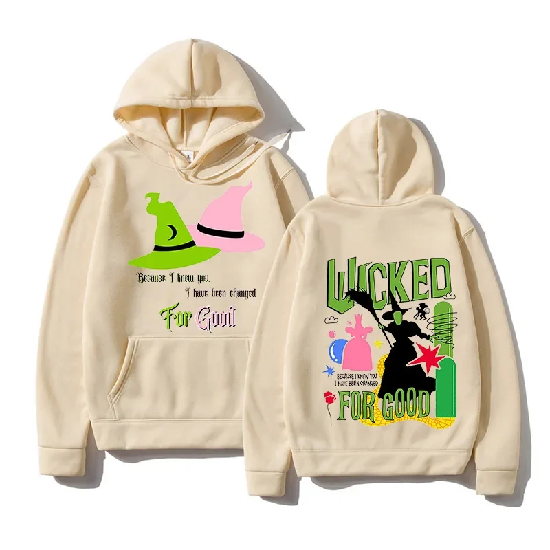 2025 Changed For Good Wicked Fantasy Hoodies Harajuku Hip Hop Pullover Tops Sweatshirts Fans Gift Aesthetic Autumn Winter Street