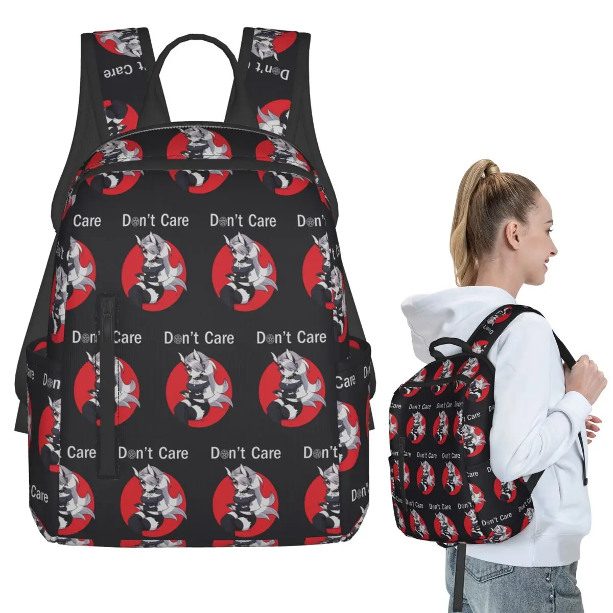 

Loona Collage Helluva Boss Anime Backpack Student BookBag Children School Bag Laptop Shoulder Bags Men Women