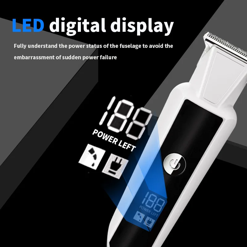 WAIKIL-Clipper de cabelo elétrico masculino, cabeleireiro profissional aparador, Clippers de carga USB para corte de cabelo, ferramentas sem fio Styling