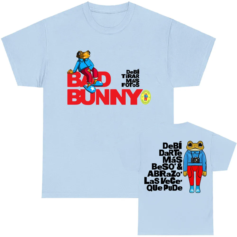 Print Tees 2025 Album Debí Tirar Más Fotos T-shirt Bad Bunny DTMF Graphic Tshirts Ropa Hombre Unisex Streetwear Hip Hop Mens Top