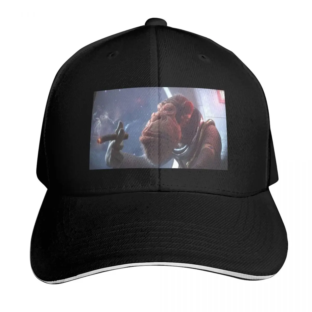 Astronaut Monkey Smoking a Cigar in Space Baseball Cap Curved Brim Classic Fit Low Profile Unstructured Unisex for Men Women