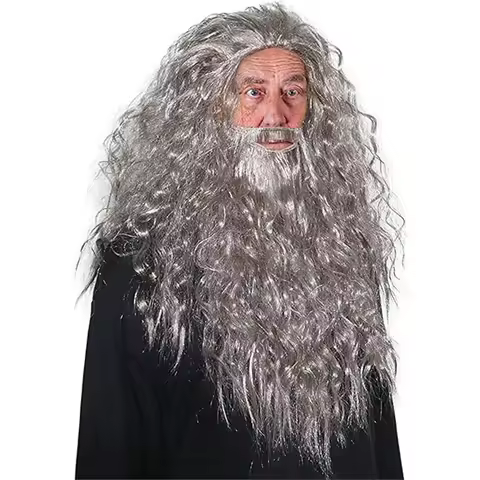 Cosplay synthetic wig wizard beard and wig anime party festival party
