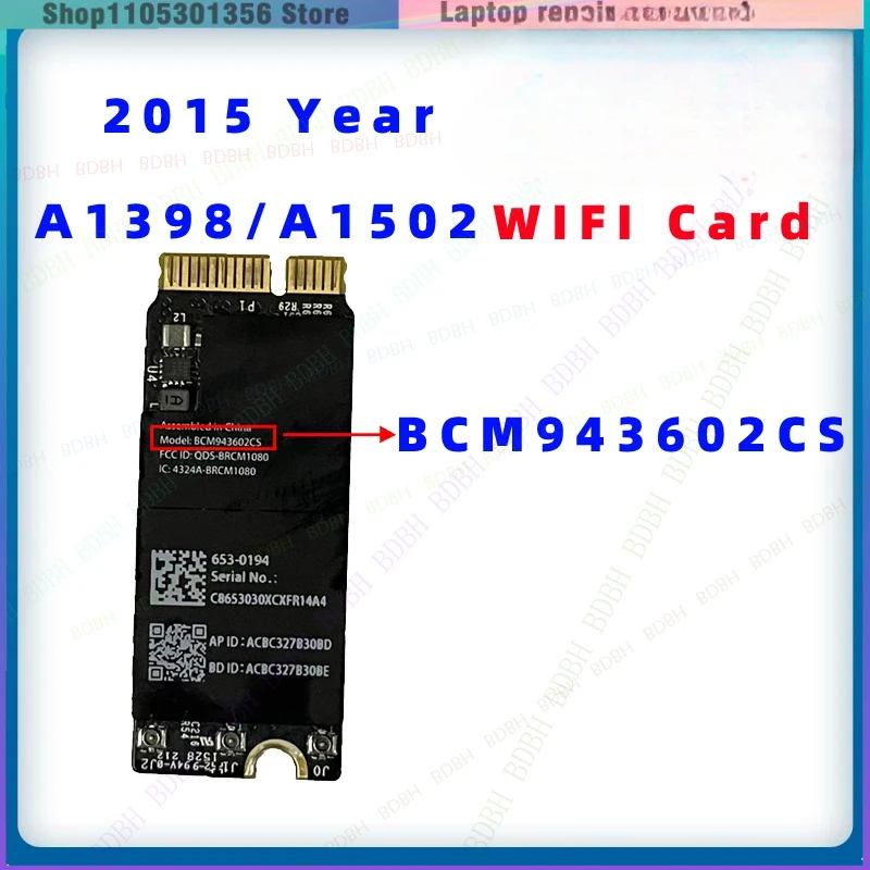 Wifi Airport Bluetooth Card BCM943602CS BCM94360CS For Macbook Pro Retina 13