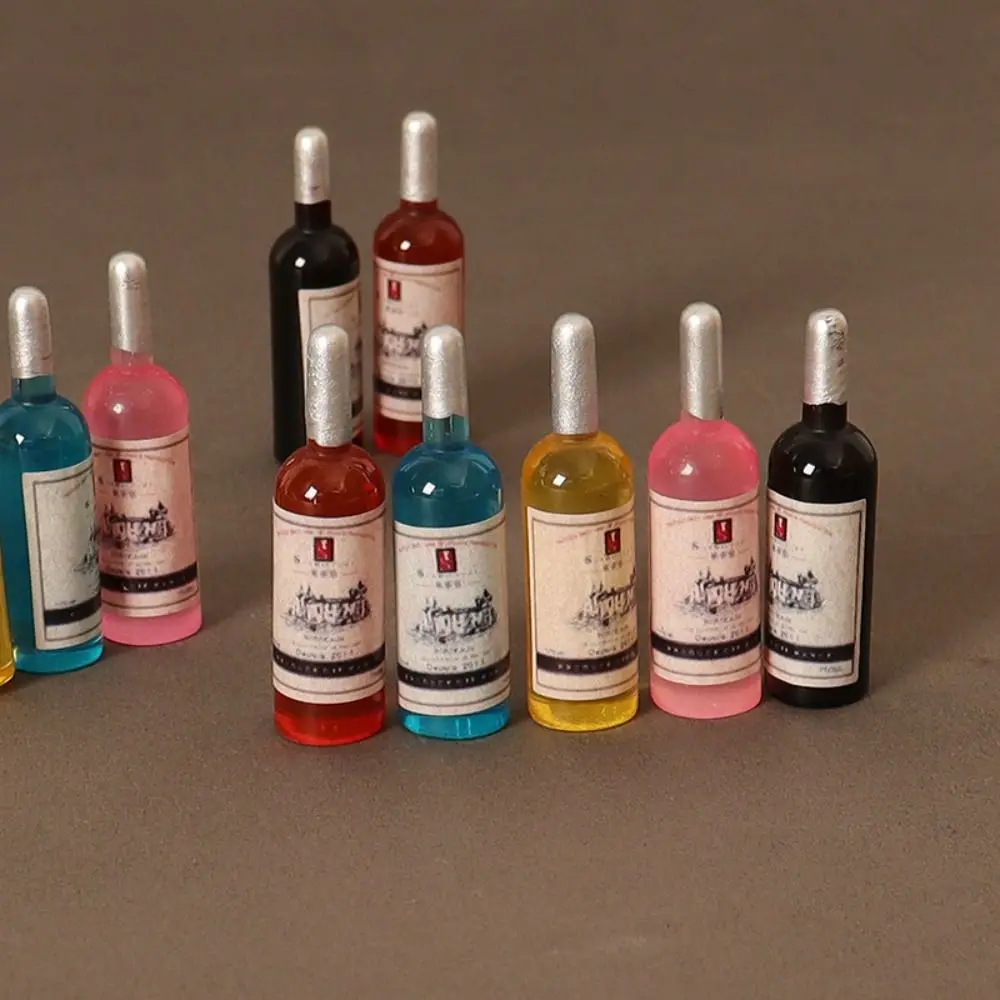 

3pcs/set 1:12 Dollhouse Simulation Wine 5 Colors Resin Wine Glass Miniature Food Play Miniature Dollhouse Decorations