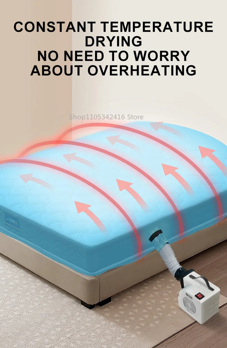 Commercial Electric Dryer Machine, Quick Dry for Hotels Mattresses Carpet - Air Cleaning & Plastic Pump Engine Core System