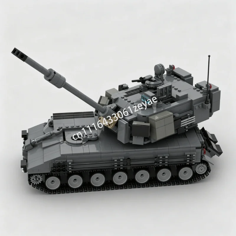 NEW 1387PCS M109AL Self Propelled Gun Model Custom Puzzle Building Blocks DIY Assembly Army Vehicle Toy Gift Collection Display