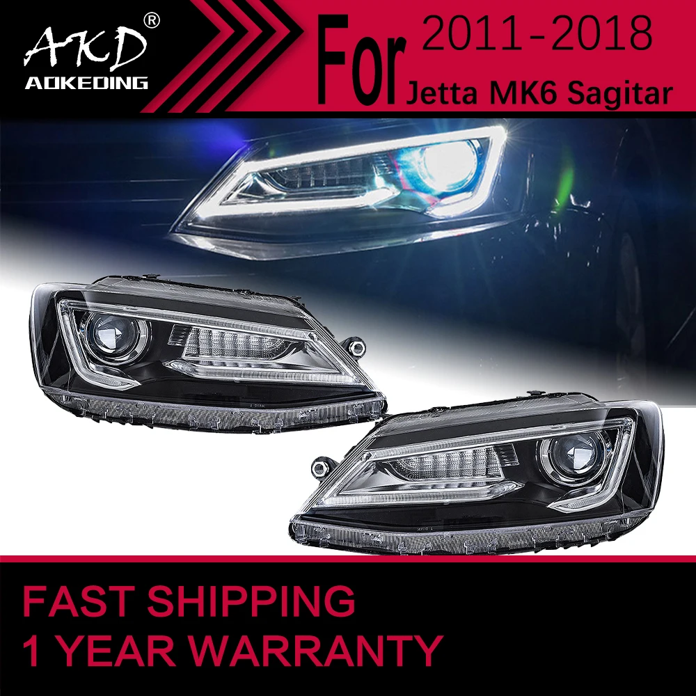 

Car Lights for VW Jetta MK6 Sagitar Headlight 2011-2018 Jetta Head Lamp Drl Projector Lens Automotive Accessories