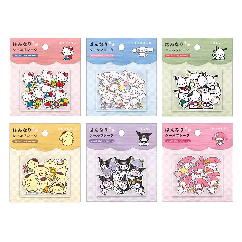 

Kawaii наклейки с помпонами, смешанные наклейки Sanrio Kuromi для DIY телефона, багажа, ноутбука, дневника, гитары, наклейки Sanrio, детские игрушки для девочек
