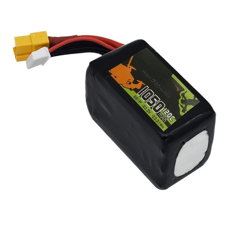 22.2 فولت 1050 مللي أمبير ل RC FPV طائرة كوادكوبتر هليكوبتر أجزاء الطائرة بدون طيار مع XT60 التوصيل 6S بطارية ليبو 120C #3