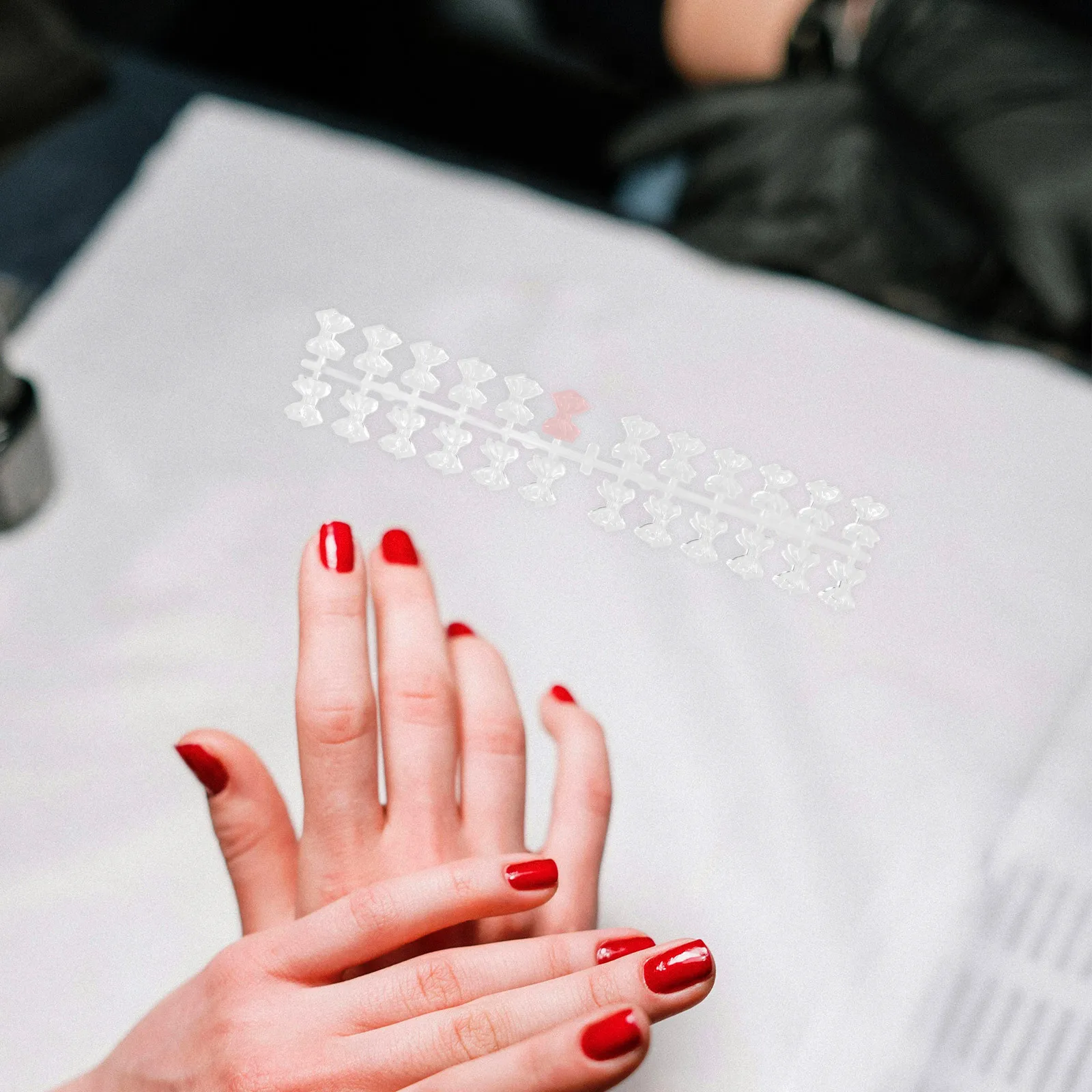 Tablero de exhibición de Color para práctica de uñas, lazo transparente, esmalte de entrenamiento artístico, tarjetas de muestra, accesorio de manicura, 120 Uds.
