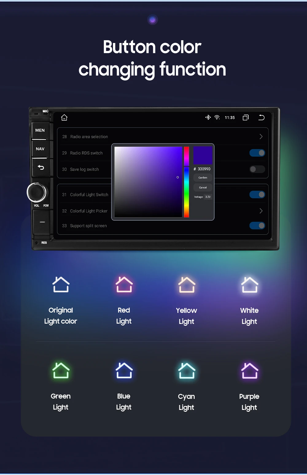 1 Din 7inch Universal Android Car Radio For VW Nissan Hyundai toyota CR-V Kia Car Multimedia Player GPS WiFi Carplay No DVD