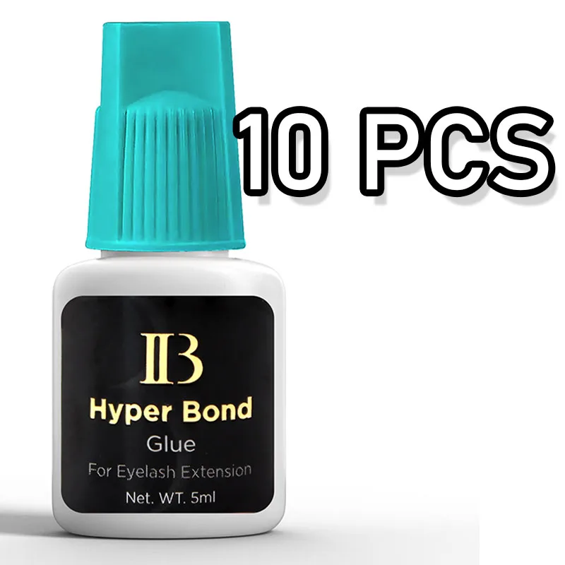 10 Bottles  IBeauty Hyper Bond Glue for Eyelash Extensions Professional 5ml Korea Cyan Cap False Lash Adhesive Makeup Tools