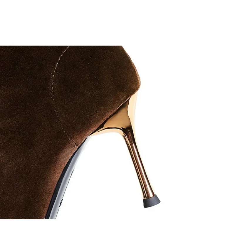 

BIGTREE Fashion Women Ankle Boots Pointed Toe Sock Botas Thin High Heels Chelsea Boots Woman Elegant Party Pumps Size 35-40