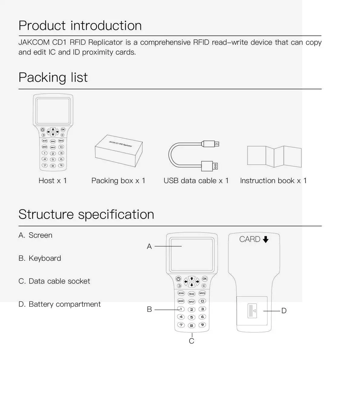 CD1 RFID Replicator of Access Control Card Reader like computer key lock cylinder product z87 safety goggles oilfield