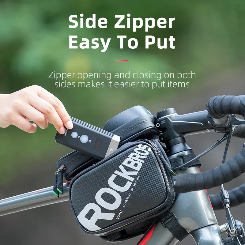 ROCKBROS Bicycle Bags with Touch Screen Phone Bag Bike Front Tube Bag 5.8\