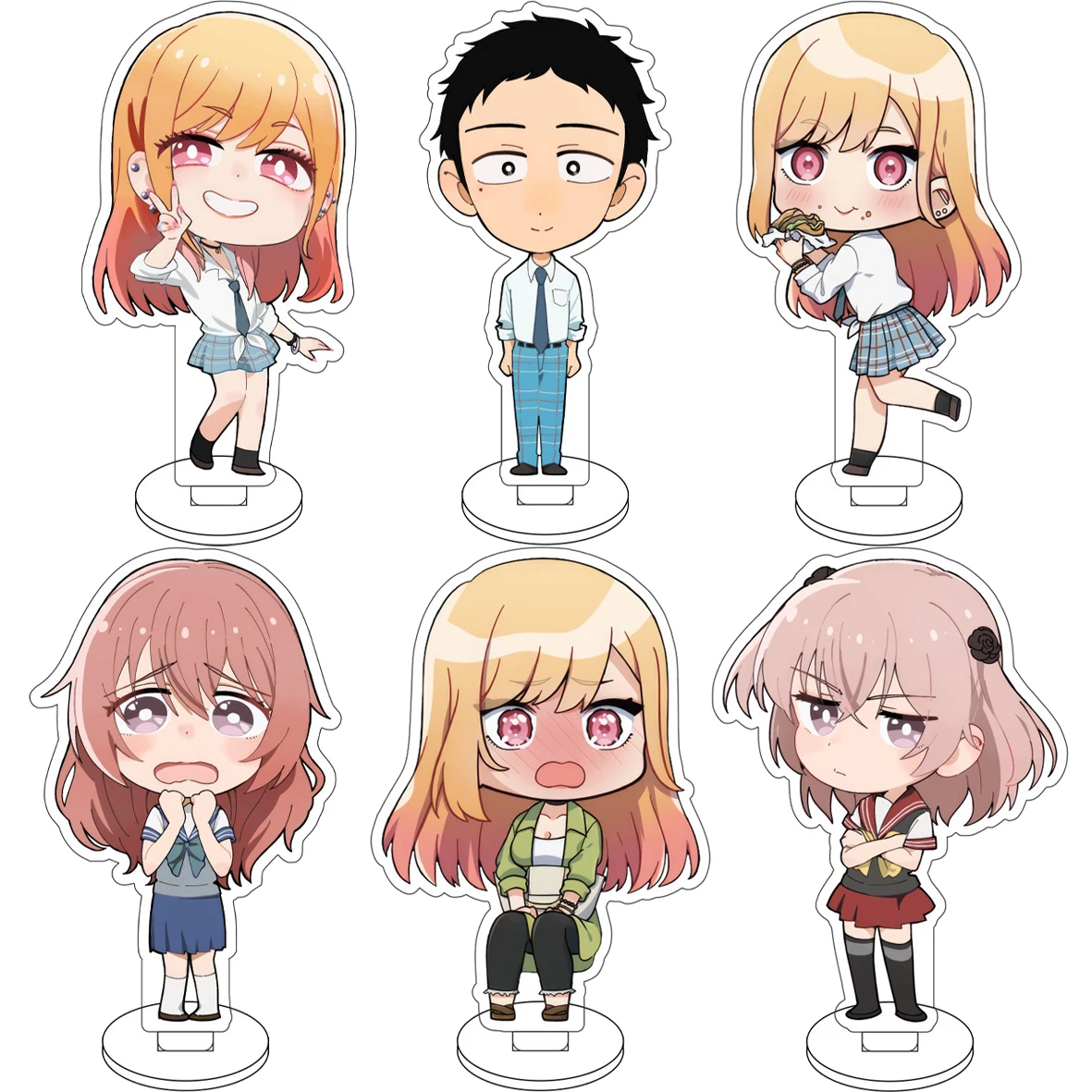 

10CM Anime ‌My Dress-Up Darling Cos Kitagawa Marin Inui Shinju Inui Sajuna Gojo Wakana Figure Acrylic Stand Cute Ornaments Gifts