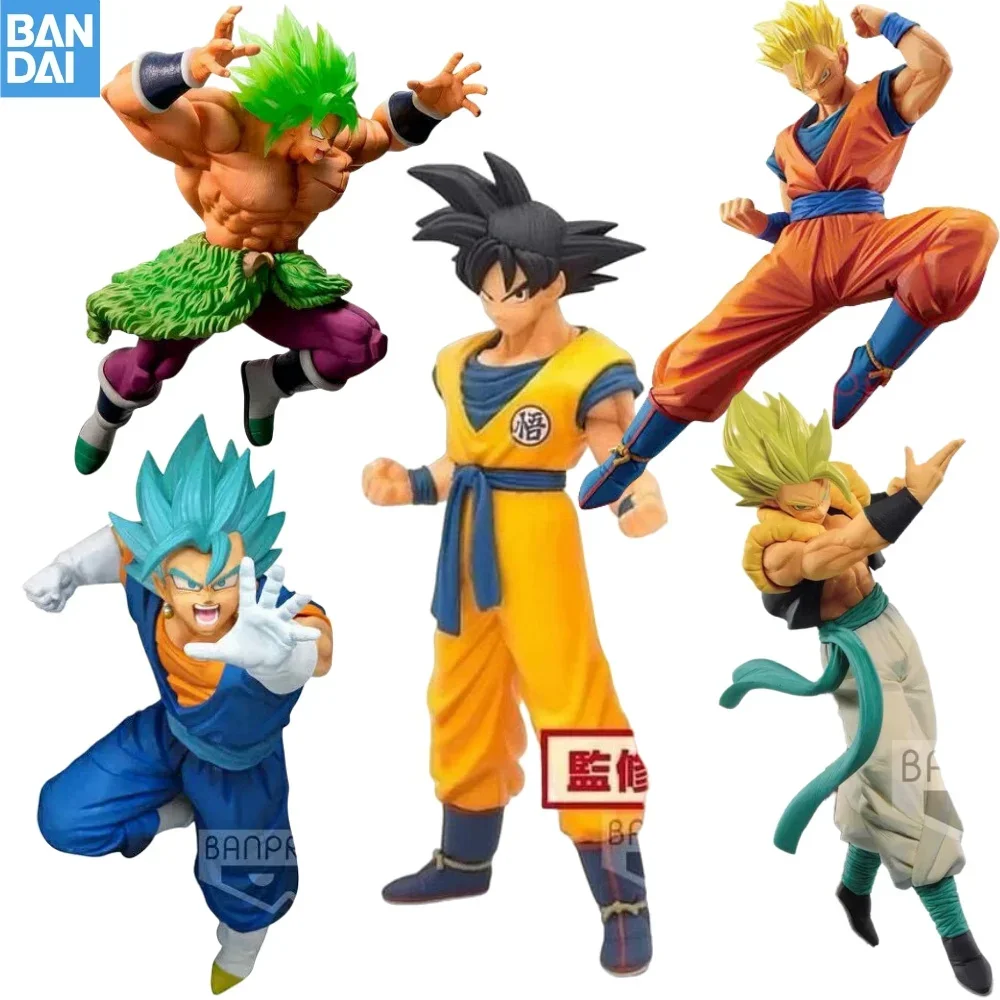 Original Anime Bandai Dragon Ball Figure BWFC Action Son Gohan Broli Son Goku Vegetto Gogeta Christmas Collectible Model Gifts