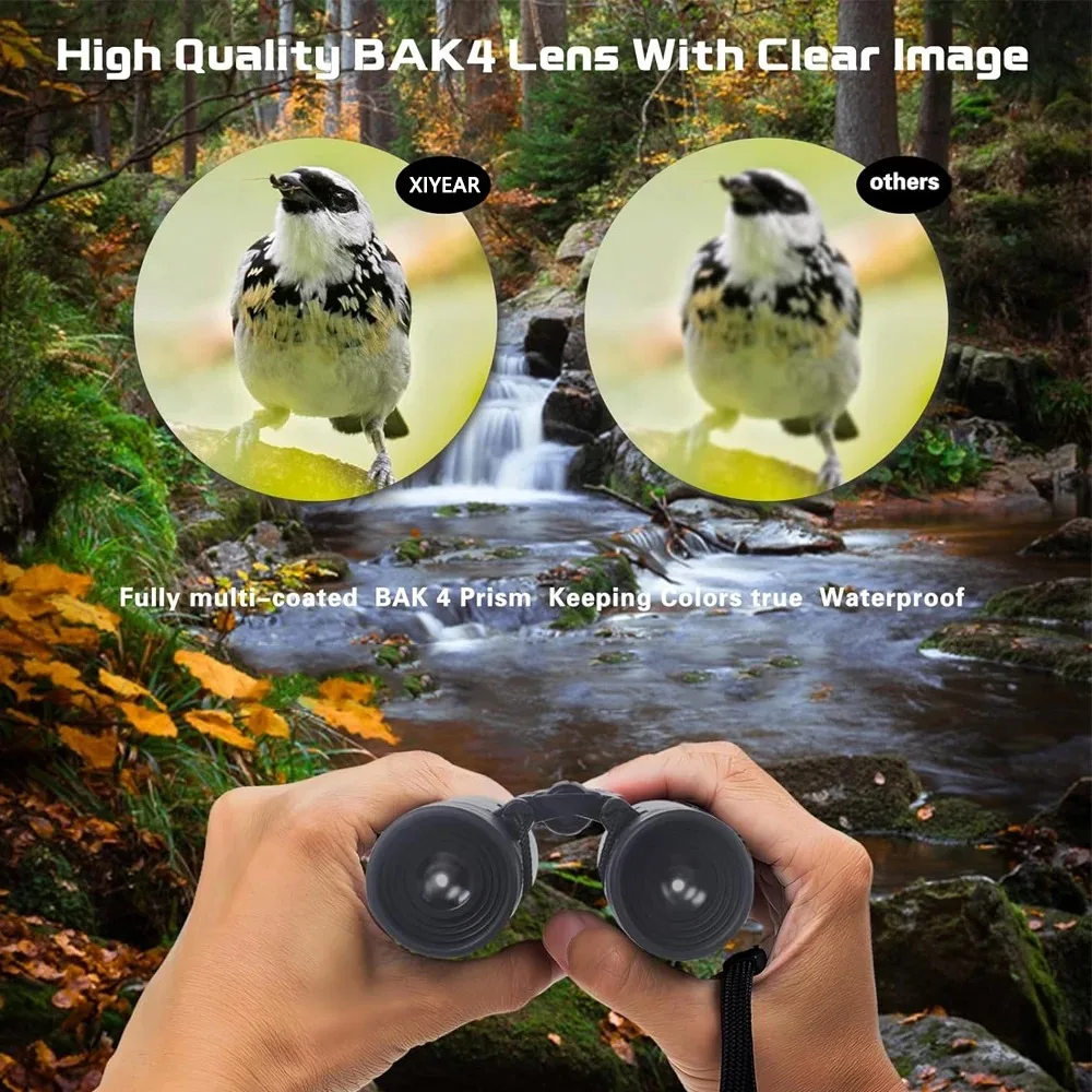 40x22 HD Powerful Binoculars 2000M Long Range Folding Mini Telescope BAK4 FMC Optics For Hunting Sports Outdoor Camping Travel - view 3
