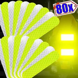 Helmwaarschuwing reflecterende stickers Nachtveiligheid Rijden Accessoires Fluorescerende decoratieve stickers Fiets Motor Auto Sticker