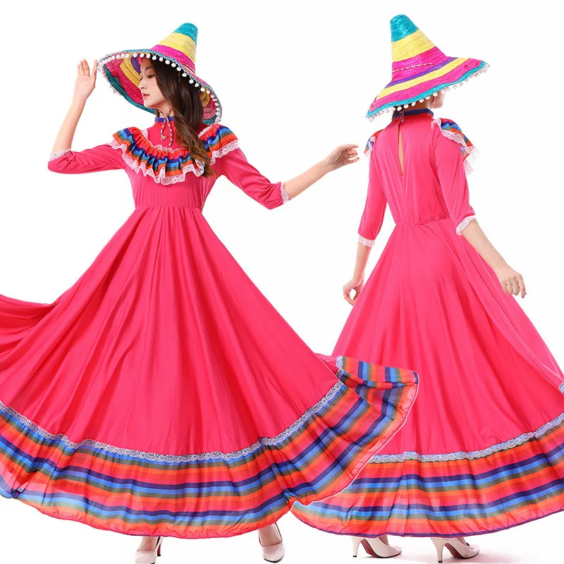 

Этническая юбка для взрослых, костюм для выступлений на Хэллоуин, традиционный женский модный весенний сезонный сценический наряд