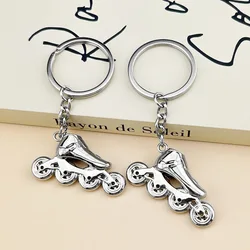 Metal Roller Skating Key Ring Car Key Keychain Charm Handbag Purse Charm Roller Skating Gift