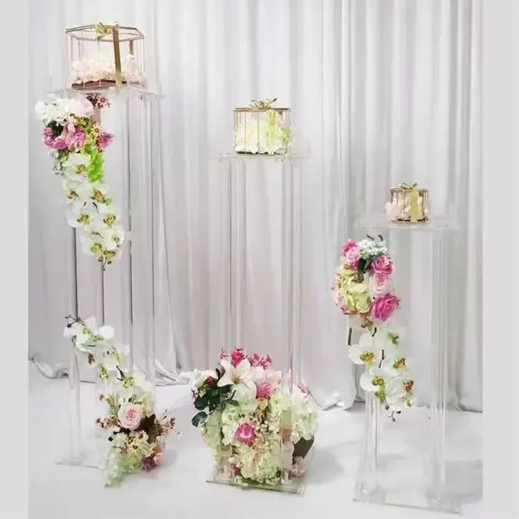 Wedding Centerpieces Acrylic Vases Flowers Stand Party Tables Decorations Elegant Bulk Weddings Decor Table Centerpiece Stands