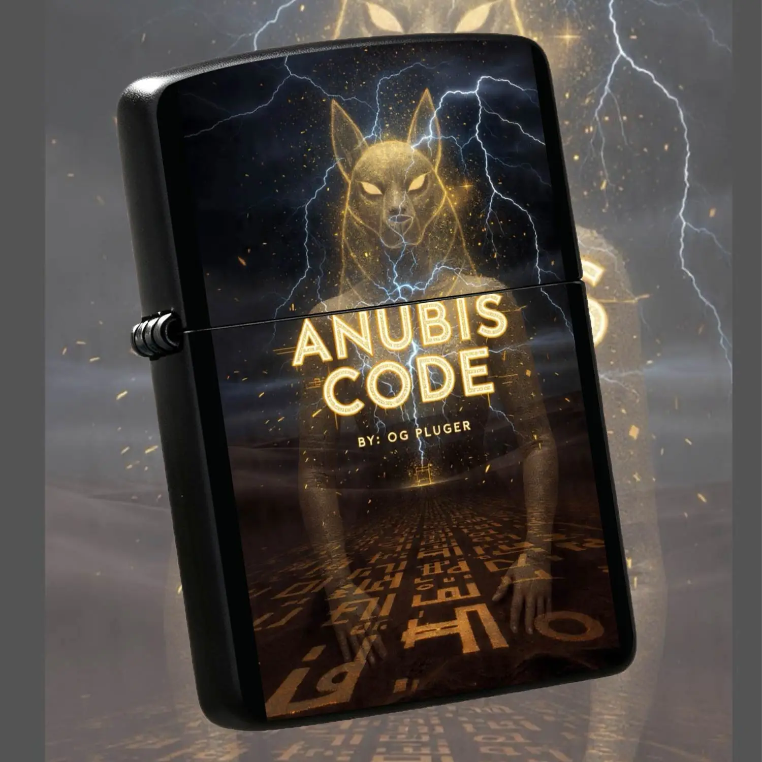 Creative Anubis Themed Lighter Mysterious Lightning Sand Art Style Portable Igniter Cool Daily Carry Item Suitable For All Scenarios Practical Exquisite Gift For Friends And Family A Humorous And Inte A Humorous And Interesting Lighter