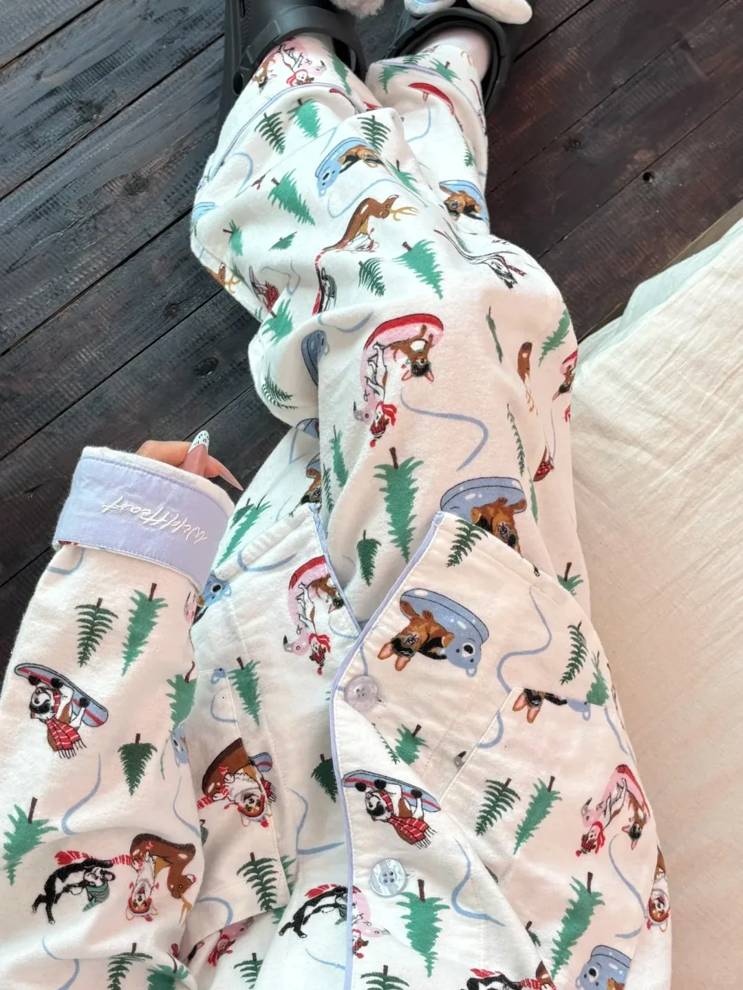 

Pure Cotton Fleece Pajamas Long Sleeve Home Clothes Set for Women Spring Autumn Winter New Style Summer plus Size Men Couples