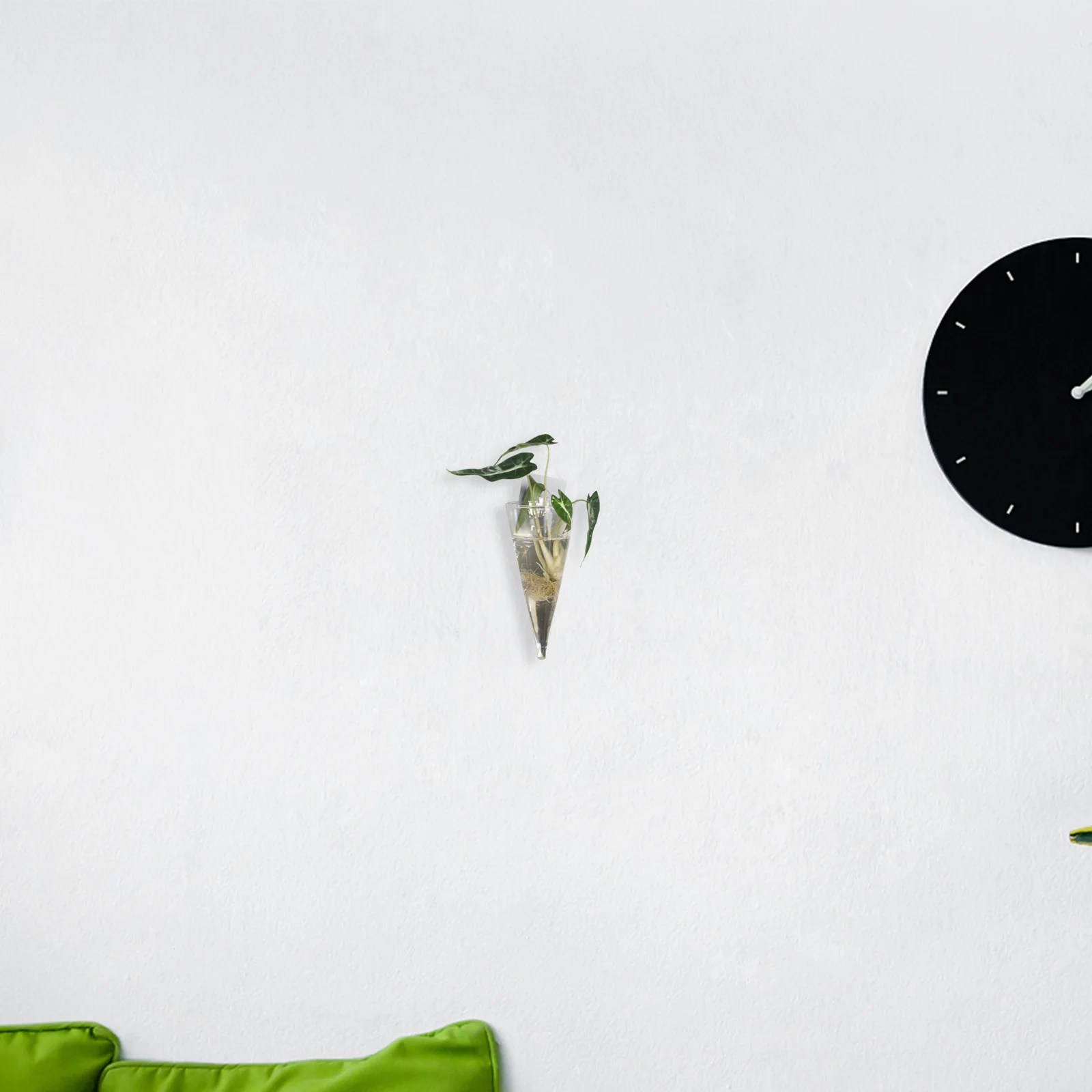 

2Pcs Hanging Hydroponic Vase Wall Mounted Glass Planter Bottle with Wood Stand for Indoor Plants Modern Home Decoration Flower