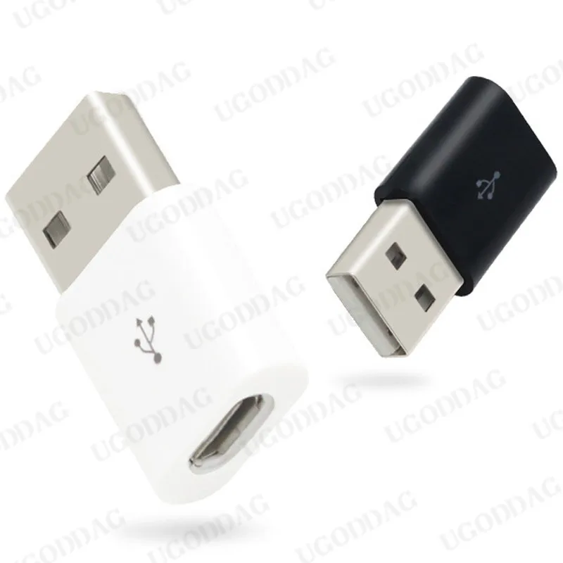 Adaptador USB macho a Micro USB hembra OTG, convertidor de cargador de datos ABS para teléfono, tableta, PC, velocidad de datos de alta velocidad de