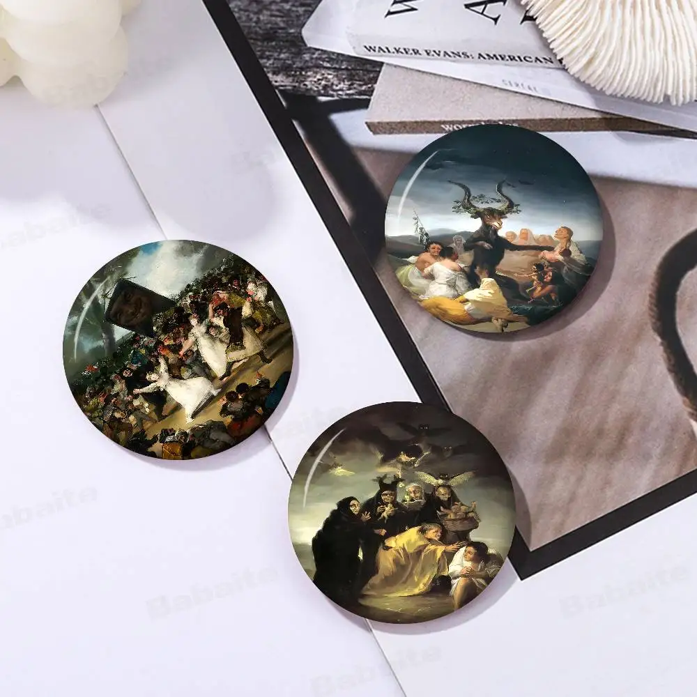 Pintura al óleo De Francisco De Goya, Pin De botón suave, icono impreso brillante, regalo para amigos, insignia, broche para Collar, Pin De solapa De Metal