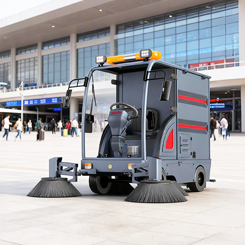 Electric Road Sweeper Wear Resistant Hydraulic Street Cleaner For Long Distance Urban Highway Gravel Garbage Clearing Project
