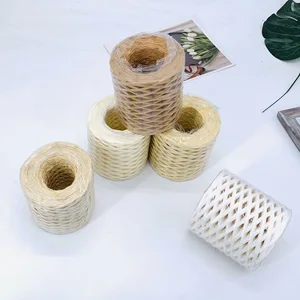 رافيا الغزل ورقة حبل 200 متر رافيا للحياكة يدويا متماسكة DIY الخبز التعبئة سكرابوكينغ البرمج حزب الحرفية الكروشيه الموضوع أعلى 8 مبيعات لخط الكروشيه - رقم 8
