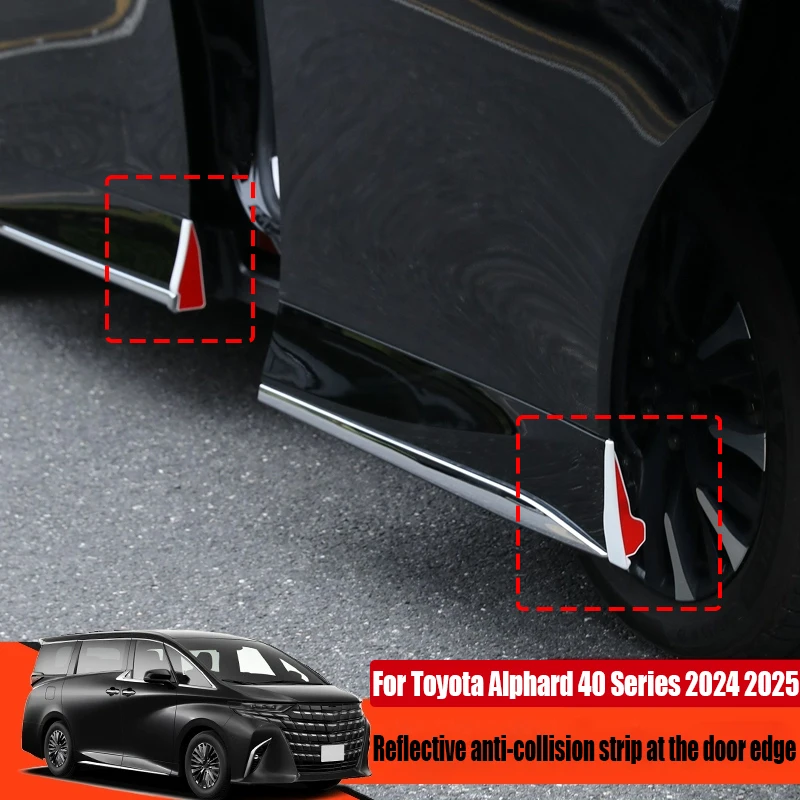 

Modified car door edge reflective anti-collision strip car interior accessories For Toyota Alphard 40 Series 2024 2025