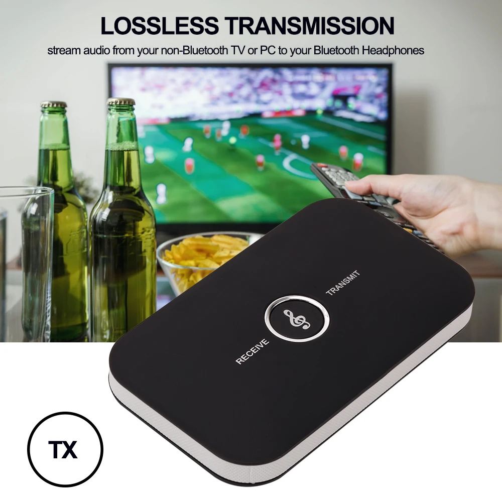 B6 Bluetooth-compatible 5.0 AudioTransmitter Receiver 2 In 1 Wireless Adapter USB Dongle 3.5mm Jack AUX RCA For TV PC Headphones