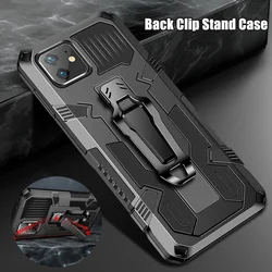 Shockproof Case For Apple iPhone 11 12 13 14 15 16 Pro Xs Max Mini XR X 7 8 6s Plus SE 2020 2022 SE3 Belt Clip Magnet Case Cover