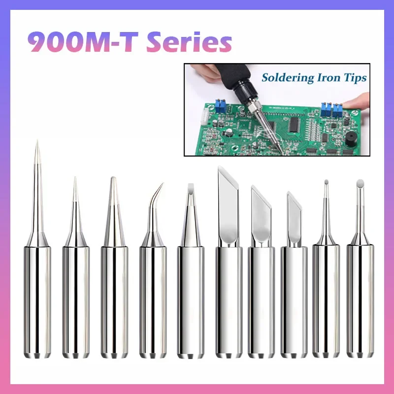 

2 ~ 50 шт. 900M-T паяльные жала из чистой меди, оловянное покрытие для паяльной паяльной станции, инструмент для ремонта